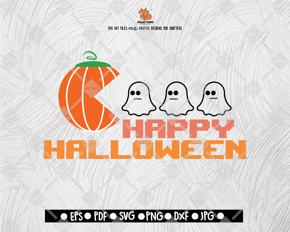 Happy Halloween SVG, Funny Kids Halloween SVG, Pumpkin SVG, Ghost Svg, Trick or Treat Png, Files for Cricut, Sublimation Designs Downloads