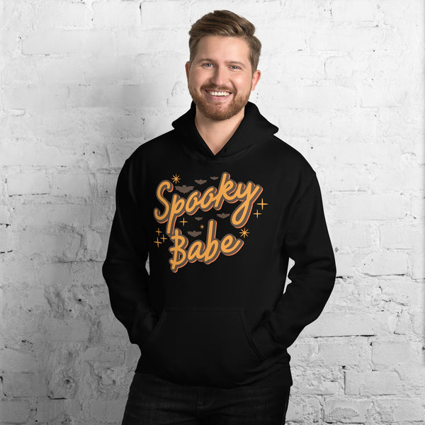 Unisex Hoodie Spooky season halloween sweatshirt, embroidered halloween sweater, ghost, cute and scary halloween shirt, fall shirt for her, fall shirt for him
