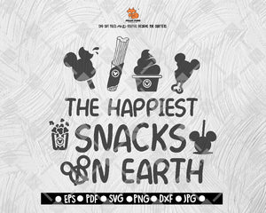 The Happiest Snacks On Earth Svg Disney Land Halloween Digital File Download - DXF EPS PNG JEPG SVG PNG