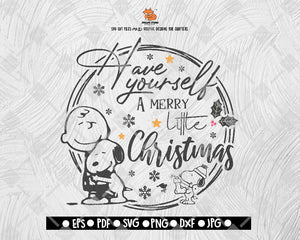 Have Yourself a Merry Little Christmas svg Inspired by Peanut svg Snoopy Christmas svg, Digital File Download - DXF EPS PNG JEPG SVG PNG