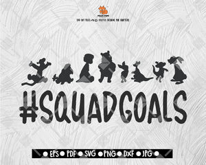 Winnie The Pooh Squad Goals SVG, Winnie The Pooh SVG File Vecto Digital File Download