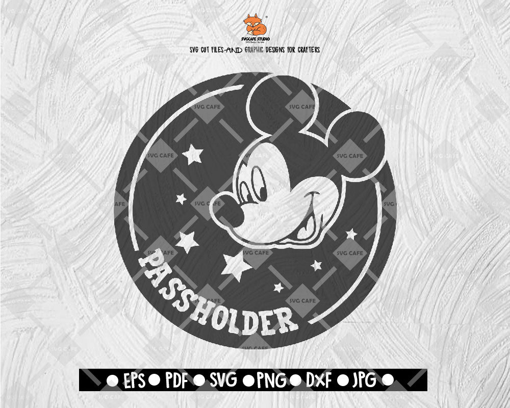 Mickey Disney passholder SVG Disney Digital File Download - DXF EPS PNG JEPG SVG PNG