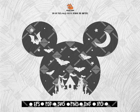 Mickey Halloween SVG Disney Land Halloween Digital File Download - DXF EPS PNG JEPG SVG PNG