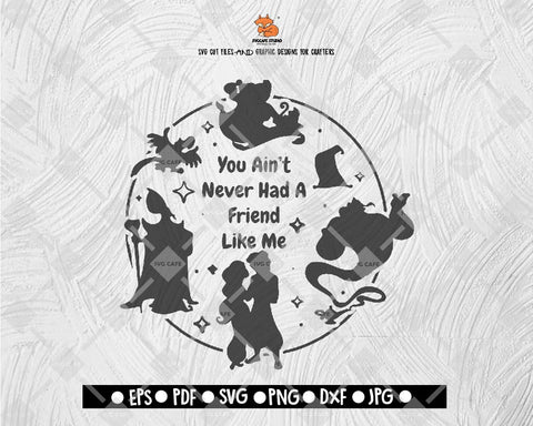 Aladin You Ain't Never Had a Friend Like Me SVG Toy Story Digital File Download