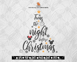 Twas The Night Before Christmas SVG File, Christmas Time DXF, Fall Vinyl Cutting File, Digital File Download - DXF EPS PNG JEPG SVG PNG