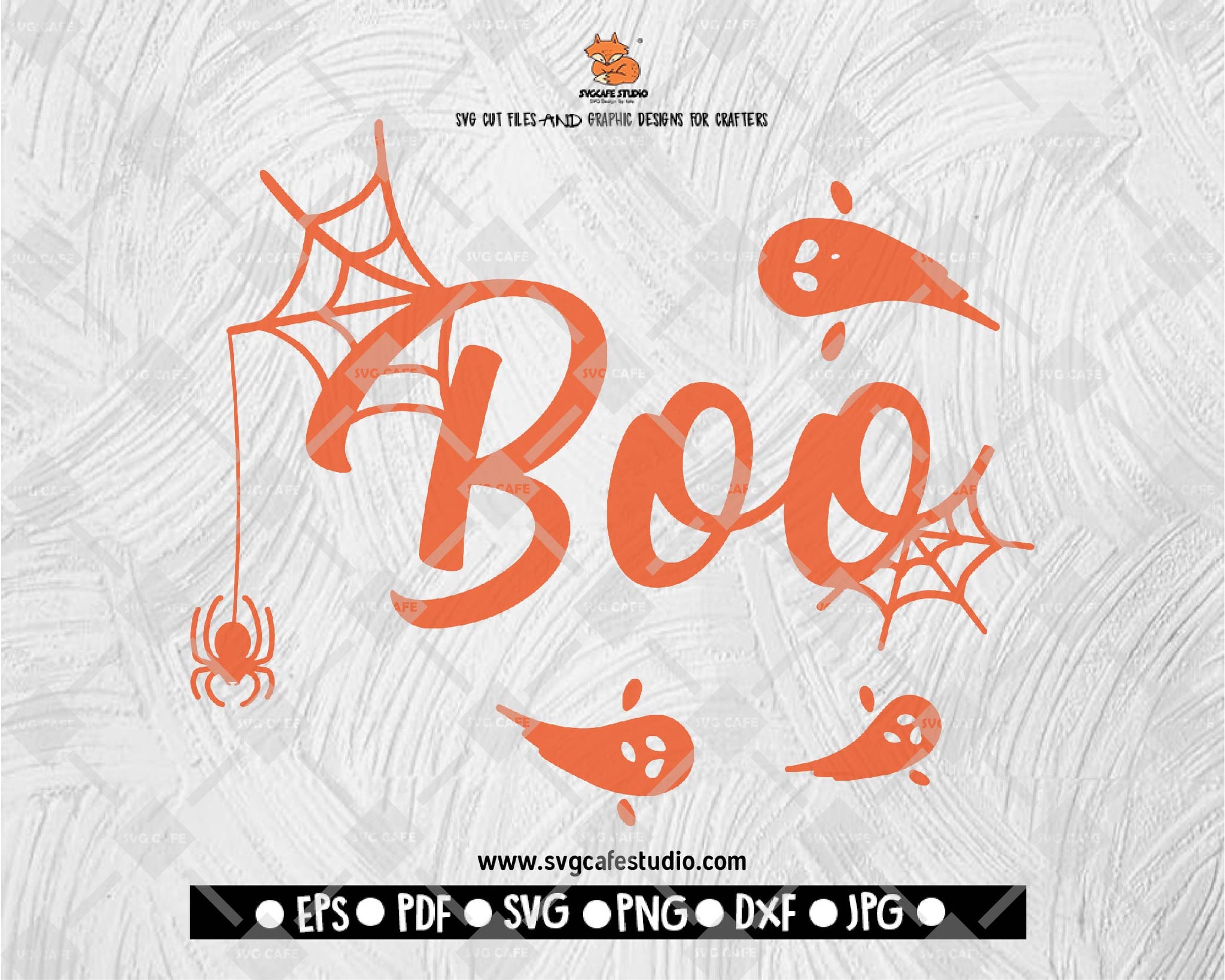 Halloween SVG, boo SVG, Digital cut file, spider web svg, spooky svg, ghost svg, ghost cut file