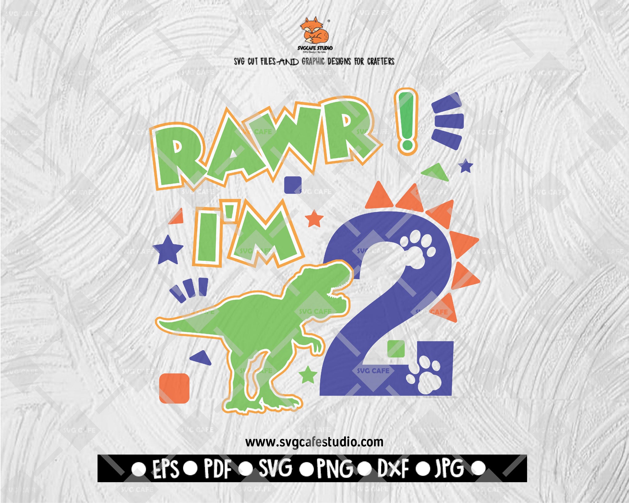 Rarw! I'm 2 SVG, Babysaurus, Dino Svg, Dinosaur svg, for Baby Girl, Baby Boy, Toddler Svg Files for Cricut, Silhouette, Cut Files, PNG, DXF