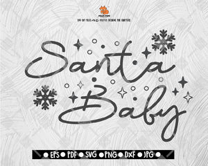 Santa Baby Merry Christmas Svg, Christmas Svg, Buffalo Plaid Svg, Merry Christmas Svg, Christmas Cut Files - SVG, PNG, EPS, JPG, DFX